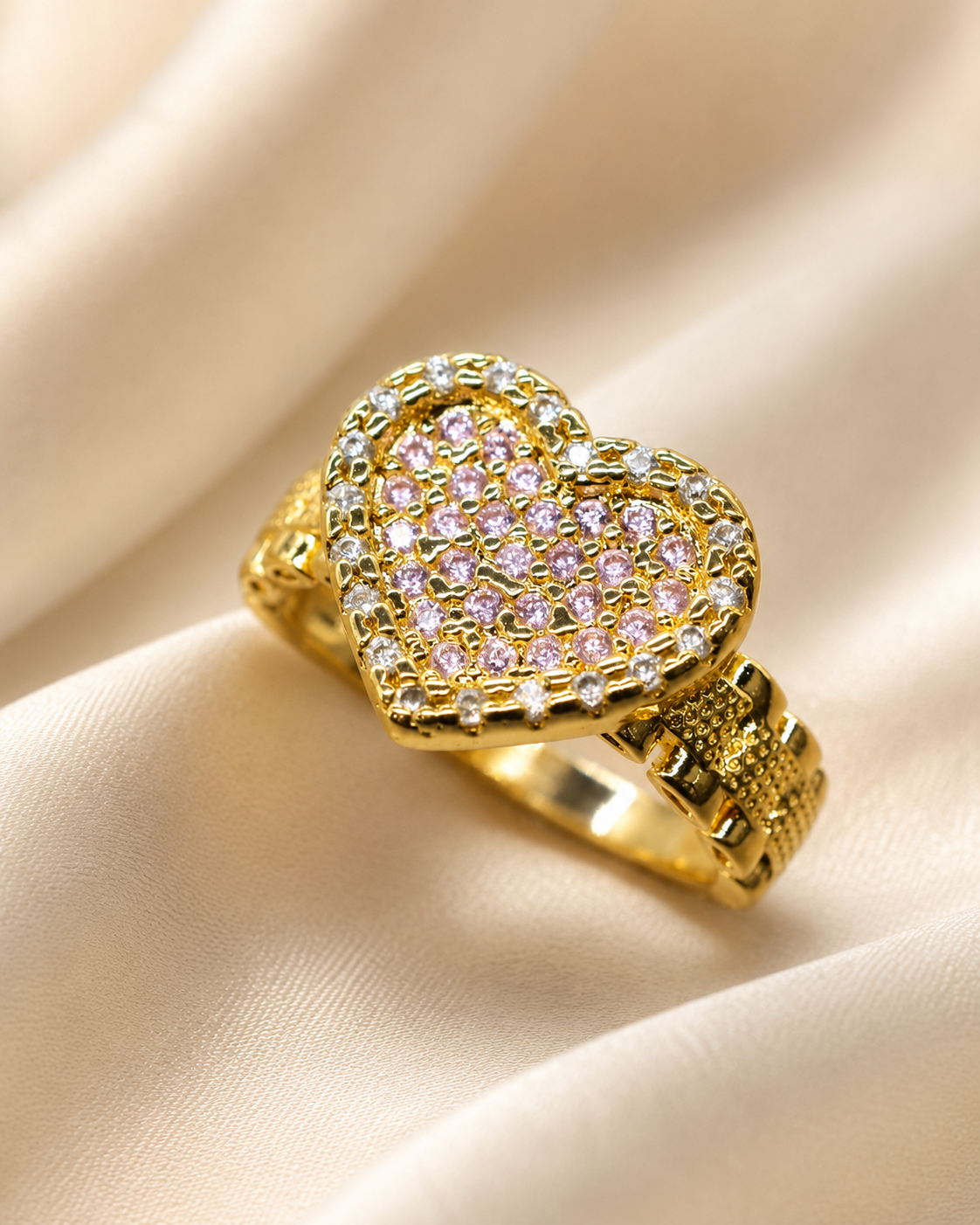 Blushing Heart Ring