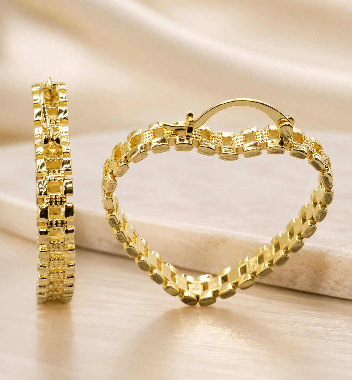 Rolex Heart Earrings